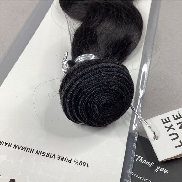 Natural Body 14” Natural Black 100% Pure Virgin Human Hair Extensions - Picture 3 of 7